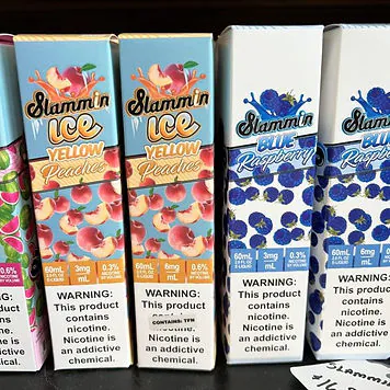 Slammin Ice vape juice at Shelly's Kleen Tobacco